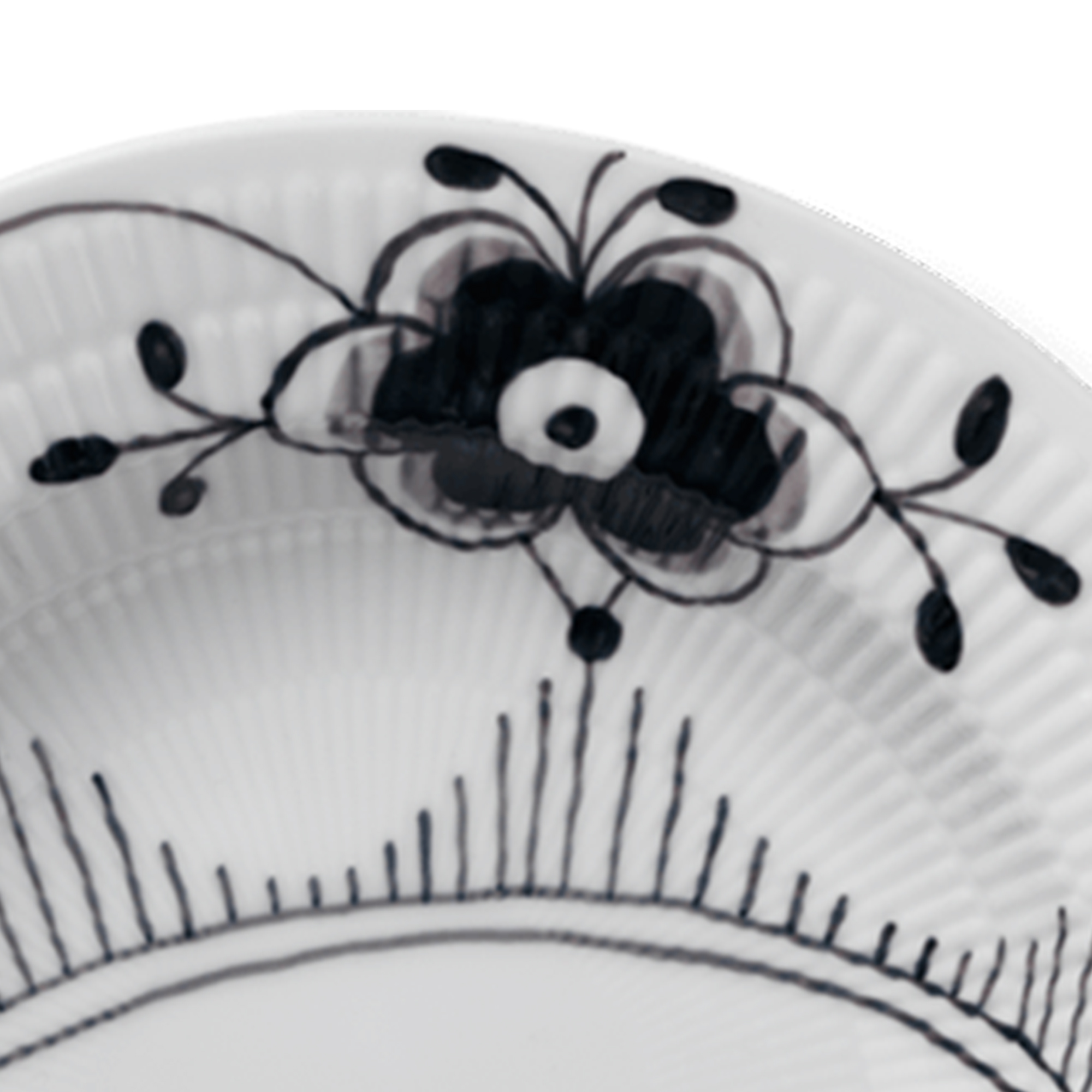 Zoom billed af Sort Mega Riflet Dyb tallerken 21 cm